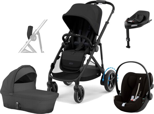 Cybex e-GAZELLE S Duovogn inkl. Cloud G i-Size Plus & Base Moon Black