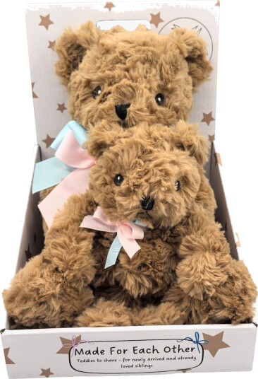 CarloBaby Søskenbamse Stor & Liten Brun CarloBaby Søskenbamse Stor & Liten Brun