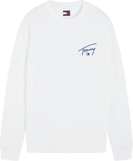 Tommy Jeans Tjm Slim Signature Chest Tee Ls Cream XXL