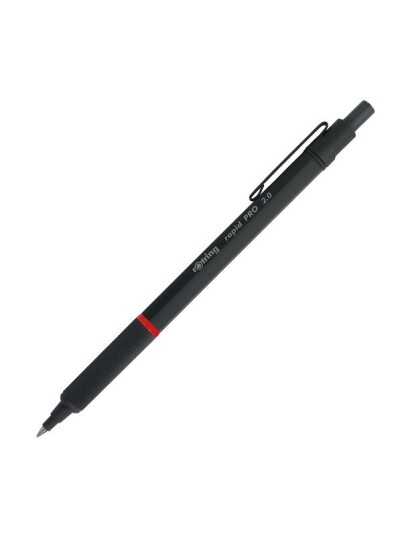 Rotring rOtring Rapid Pro Mechanical Pencil HB 2. mm Lead Propelling Pencil Reduced Lead Breakage Matte Svart Full-Metal Barrel