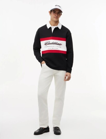 Tommy Hilfiger Th X Cf1 Panelled Script Rugby Black XL Tommy Hilfiger Th X Cf1 Panelled Script Rugby Black XL