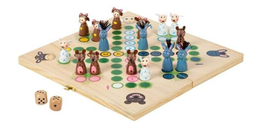 Small Foot  Wooden Ludo Game Farm Animals