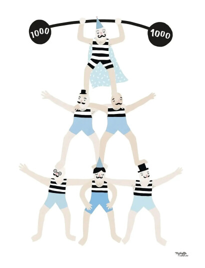 Poster & Frame Michelle Carlslund Kids Acrobats Blue 30x40cm Poster & Frame Michelle Carlslund Kids Acrobats Blue 30x40cm