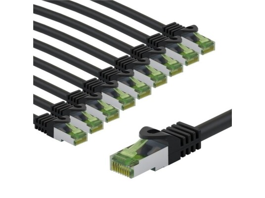Goobay 69764 1 M Cat8.1 S/Ftp S-Stp Rj-45 Rj-45 Sort Grønn Grå