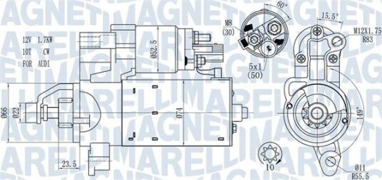 Starter MAGNETI MARELLI 063721563510 Starter MAGNETI MARELLI 063721563510