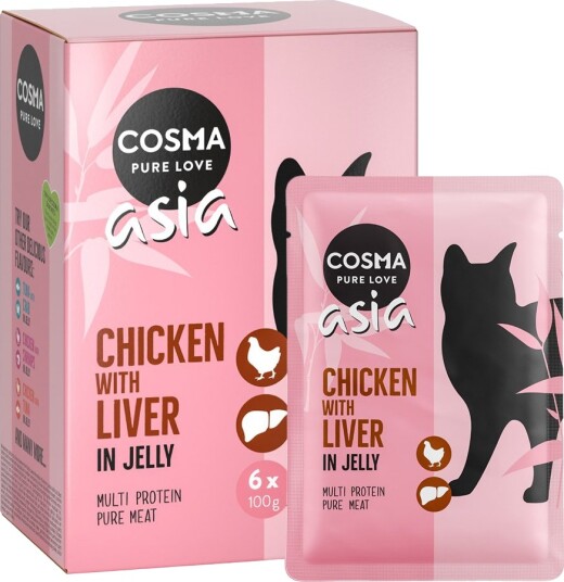 Cosma Asia Porsjonsposer Kylling Kyllinglever 24X100 G