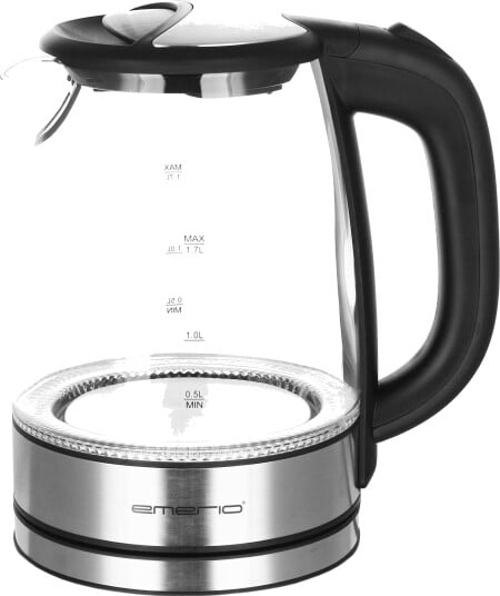 Emerio Elektrisk Vannkoker 1,7L Glass 2200W med Justerbar Temperatur
