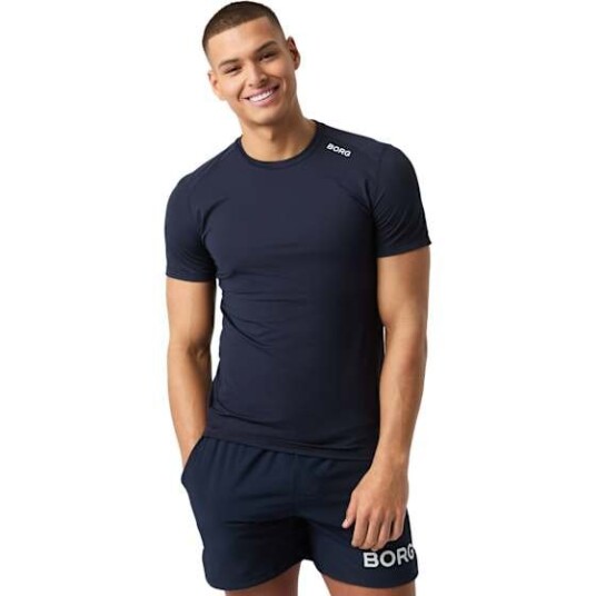 Bjørn Borg Borg Athletic T Shirt Herre Night Sky L Bjørn Borg Borg Athletic T Shirt Herre Night Sky L