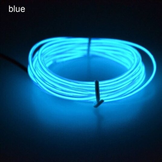 Batteridrevet Led Glowstrip Neon sløyfe 3 Meter - Blå