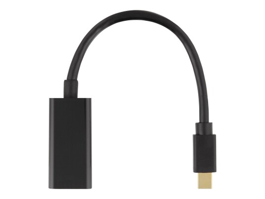 Deltaco Mini DisplayPort til HDMI-adapter 4K 20 cm Svart
