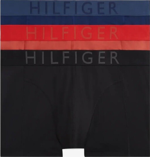 Tommy Hilfiger 3P Trunk W Cooling Tech TRA RD BLK PRP NVY XL