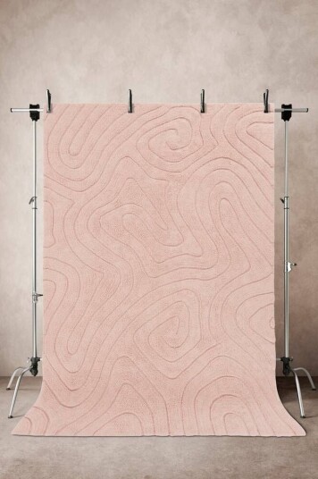 Shiv bomullsteppe 200x300 cm Rosa