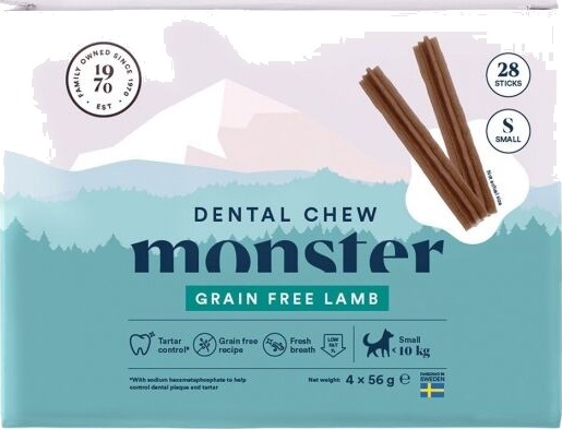 Monster Pet Food Dental Chew til Hund Lammekjøtt Small 28 stk