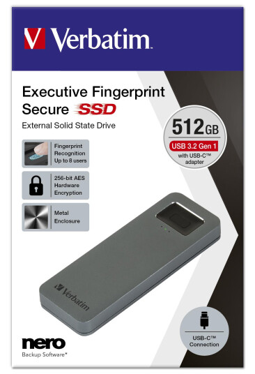VERBATIM Fingerprint Secure SSD USB