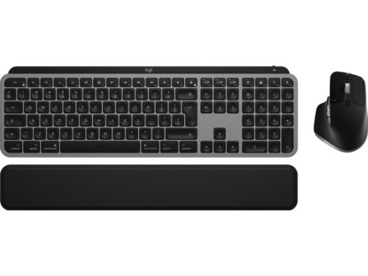 Logitech MX Keys S Combo for Mac Trådløs Tastatur og Mus med Bakbelysning - Romgrå