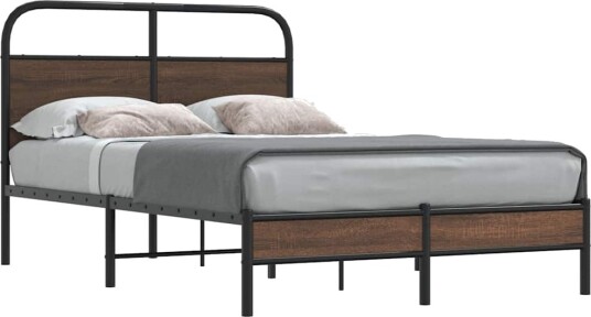  Sengeramme uten madrass brun eik 135x190 cm konstruert tre 8721158565570