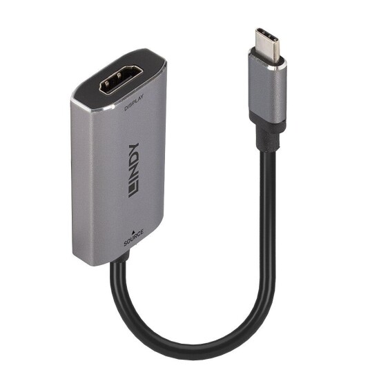 Lindy USB-C til HDMI 8K Adapter 0,11 m - Hunkjønn til Hunkjønn Lindy USB-C til HDMI 8K Adapter 0,11 m - Hunkjønn til Hunkjønn