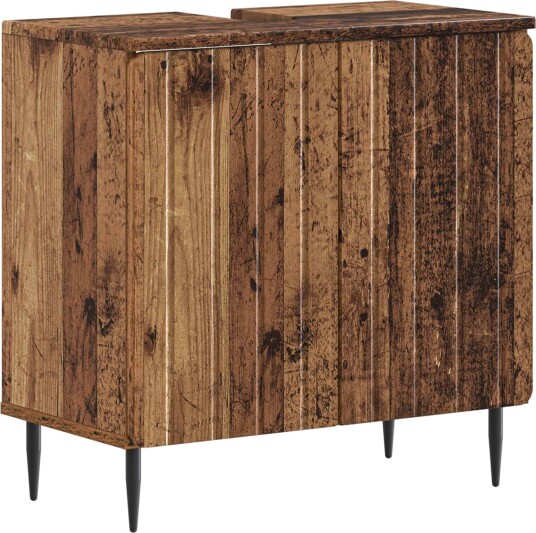 vidaXL Baderomsvaskeskap ZWOLLE Gammelt tre 59,5 x 31,5 x 59 cm
