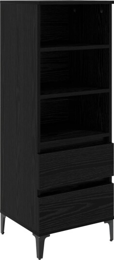 vidaXL Høyskap Svart eik 40 x 36 x 110 cm Konstruert tre vidaXL Høyskap Svart eik 40 x 36 x 110 cm Konstruert tre