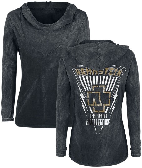 Rammstein Langermet skjorte Legende S til XXL Damer mørkegrå Rammstein Langermet skjorte Legende S til XXL Damer mørkegrå