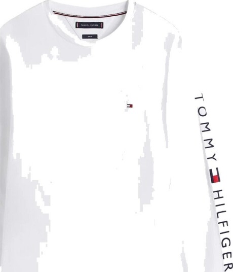 Tommy Hilfiger Tommy Logo Long Sleeve Tee - White - M