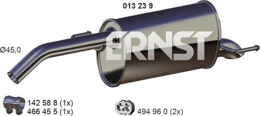 ERNST 013239 Bakre eksospotte ERNST 013239 Bakre eksospotte
