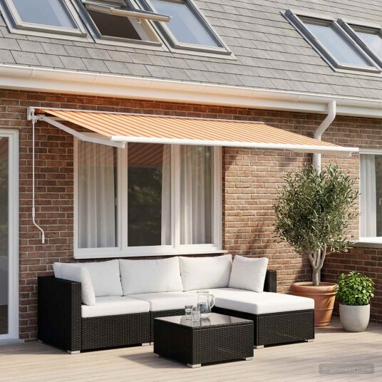 vidaXL Reserveduk til markise Flerfarget 350 x 200 cm Polyester