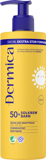 Dermica solkrem barn SPF50+ 500 ml Dermica solkrem barn SPF50+ 500 ml