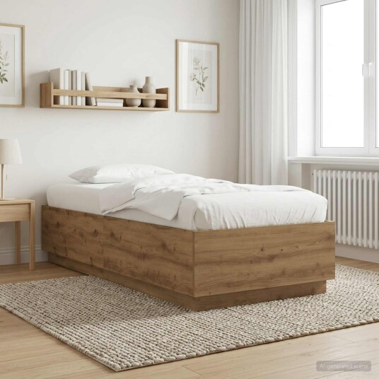 vidaXL Sengestamme Artisan eik 80 x 200 cm Konstruert tre