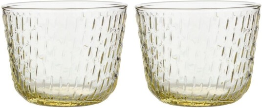 Marimekko Syksy drikkeglass 2dl 2 pk Pale yellow Marimekko Syksy drikkeglass 2dl 2 pk Pale yellow