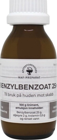 NAF Benzylbenzoat 25 % liniment 100 ml NAF Benzylbenzoat 25 % liniment 100 ml