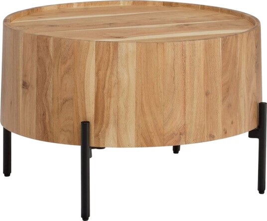 Sofabord Wohnling Rund 60 cm Massivt Tre Skandinavisk Stil -