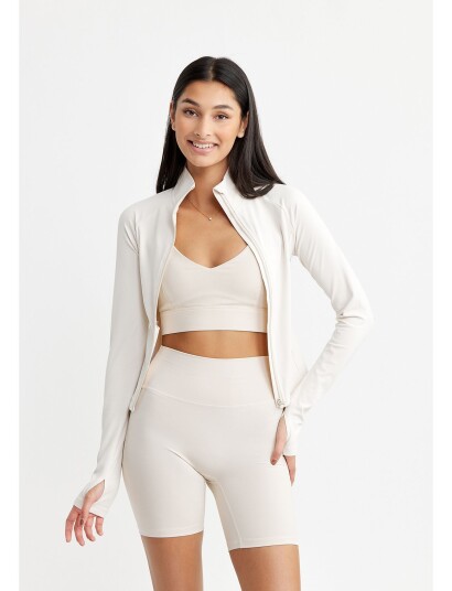 Drop of Mindfulness Butter Soft Zip Cardigan   Cream   XL
