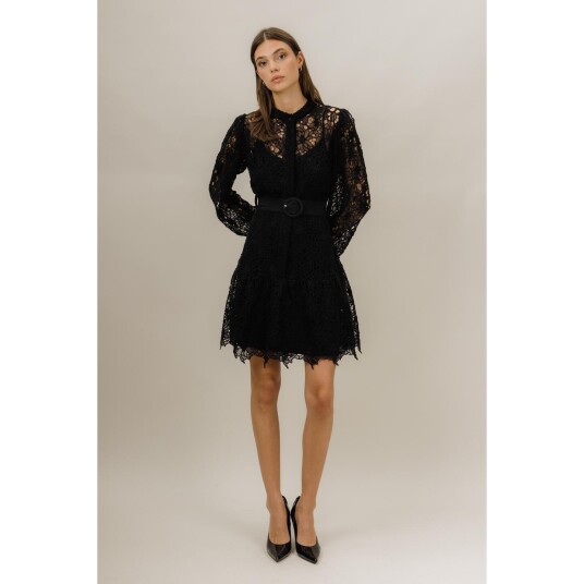 Adalira Dress Black XS Cotton lace dress