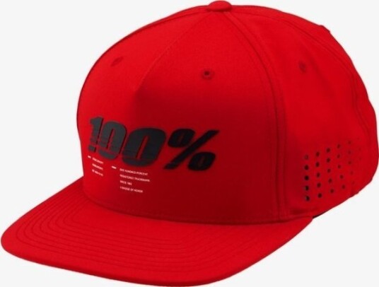 100 % 100 % Drive Snapback Lue Rød (Ny)
