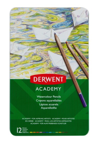 Derwent Academy Watercolor maleskrin 12 stk Derwent Academy Watercolor maleskrin 12 stk