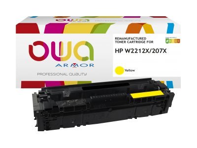 Owa - Høykapasitets - Gul - Kompatibel - Gjenfabrikert - Tonerpatron Alternativ For: Hp 207X - For Hp Color Laserjet Pro M255dw M255nw Mfp M282nw Mfp M283fdn Mfp M283fdw