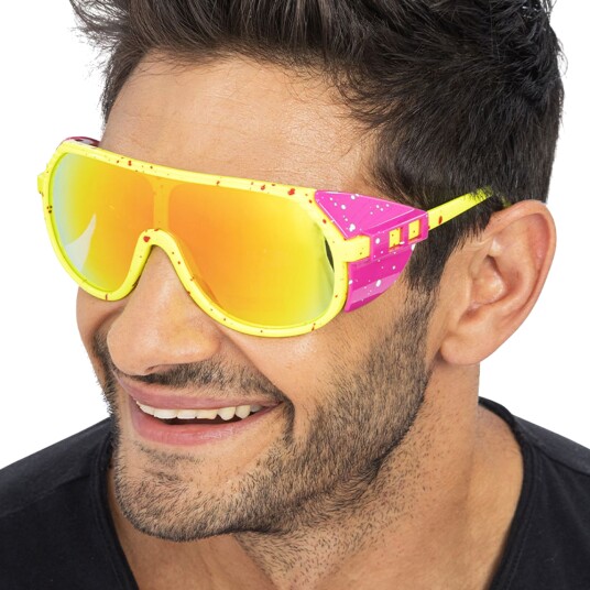 Chaks Festivalbriller Retro Rave Gul Rosa 14553