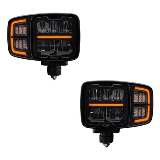 Strands Brøytelys HI LO Snow Plow Lamp Rektangulær 22 cm 60W Høyre Og Venstre Strands Brøytelys HI LO Snow Plow Lamp Rektangulær 22 cm 60W Høyre Og Venstre
