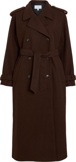 Vila Visofie L/S Heavy Maxi Trenchcoat/1/Ka COFFEE BEAN 44