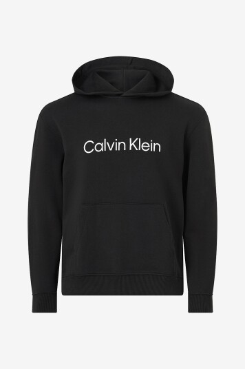 Calvin Klein Hettegenser LS EU Standard Logo 350terry PO Svart Calvin Klein Hettegenser LS EU Standard Logo 350terry PO Svart