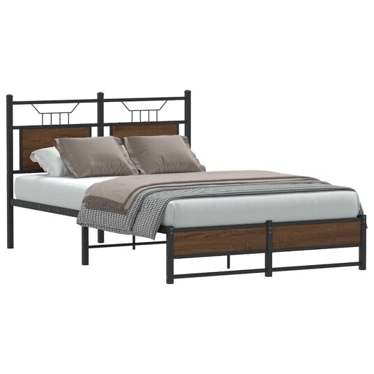  Sengeramme uten madrass brun eik 120x190 cm konstruert tre 4107013