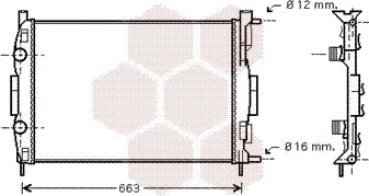 VAN WEZEL 43002308 Radiator motorkjøling