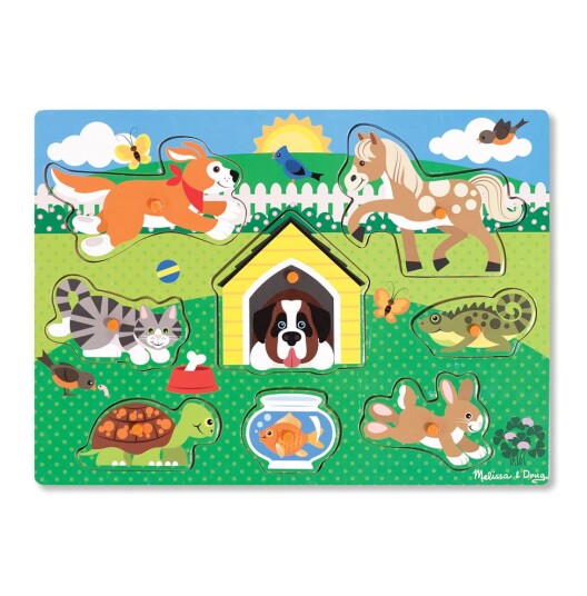 Melissa & Doug | Knottepuslespill i tre Kjæledyr Melissa & Doug | Knottepuslespill i tre Kjæledyr