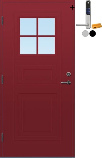 Ytterdør Bygg1 Utvik Cotswold med Yale Doorman Classic Home