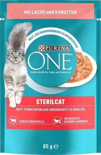 Purina One Våtfôr Sterilcat Laks Og Gulrøtter 13 X 85 G