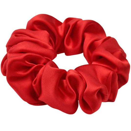 Lenoites Mulberry Silk Scrunchie, Red Lenoites Mulberry Silk Scrunchie, Red