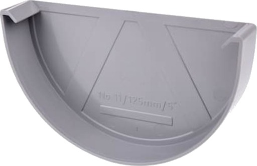 Plastmo endebunn, 25 cm grå gray