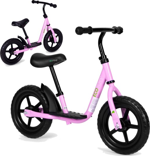 Løpesykkel med fotbrett for barn EVA hjul ECOTOYS Rosa