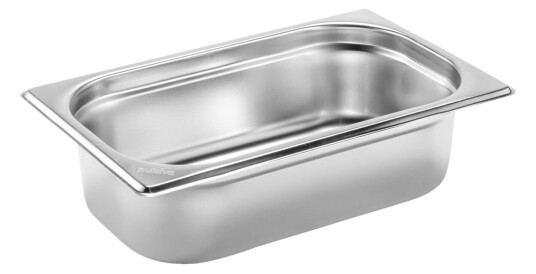 PULSIVA Kantine Basic GN 1/4; Størrelse GN 1/4, 1.7l, 26.5x16.2x6.5 cm (LxBxD); Sølvfarge